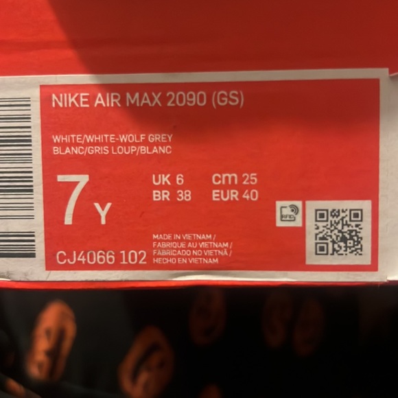 Nike air max 2090 youth size 7 white - Picture 6 of 9